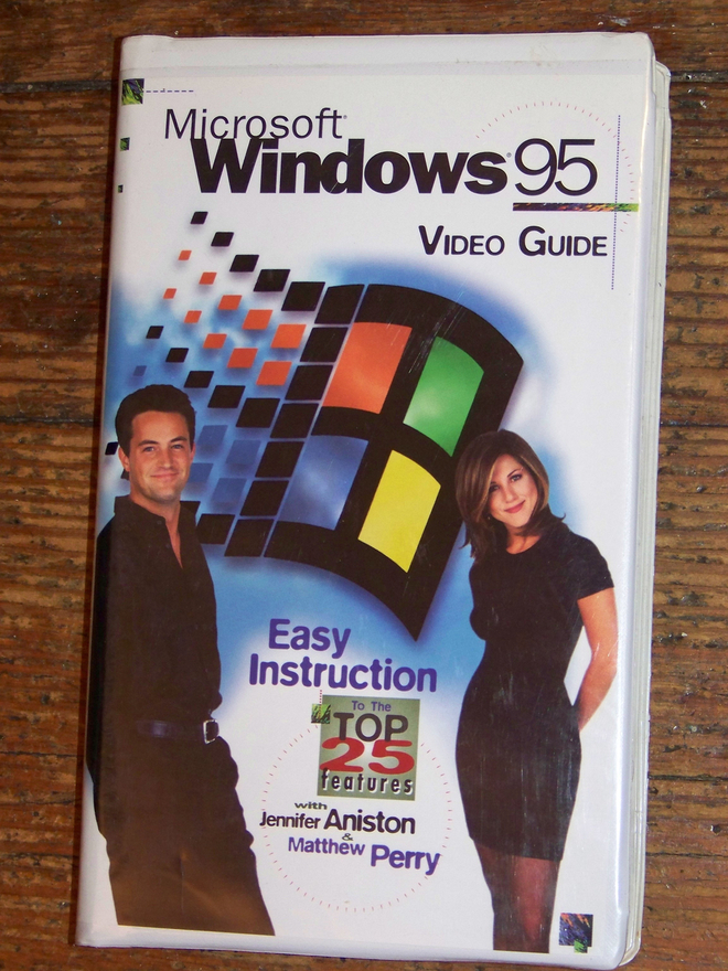 Windows 95 guide with jennifer aniston and matthew perry