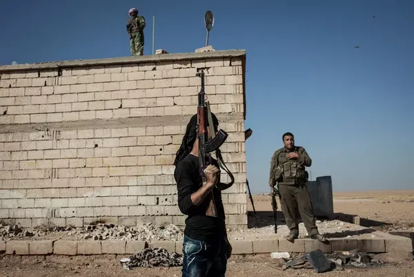 Anti-ISIS fighters near the group's capital of Raqqa.