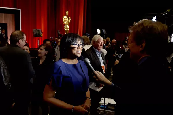 Cheryl Boone Isaacs, president of the Academy of Motion Picture Arts and Sciences, speaks to reporters on Oscar nomination morning.