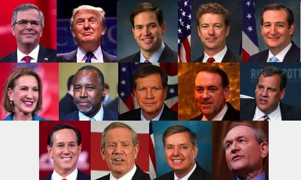 The 14 remaining Republican presidential candidates.