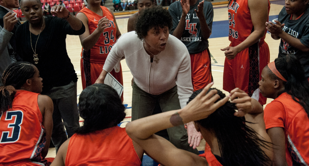 Cheryl Miller coaches her team at Langston earlier this year. 