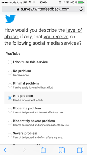 Twitter abuse survey