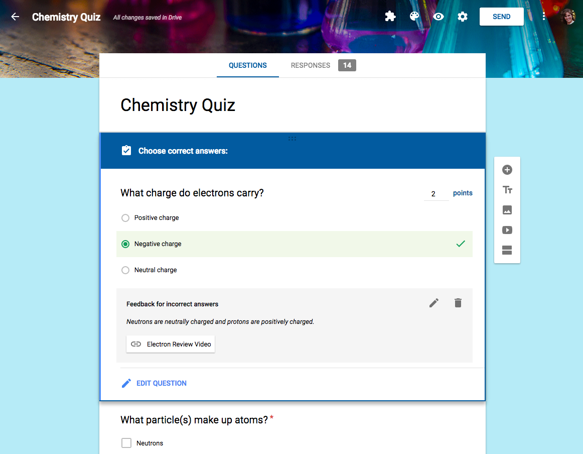 Quizzes in Google Forms