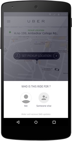 uber india friend order