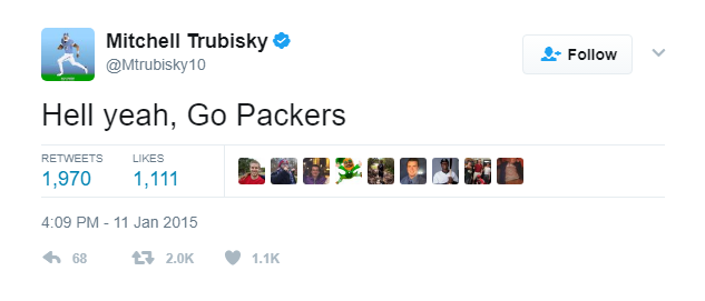 Image result for mitchell trubisky tweets